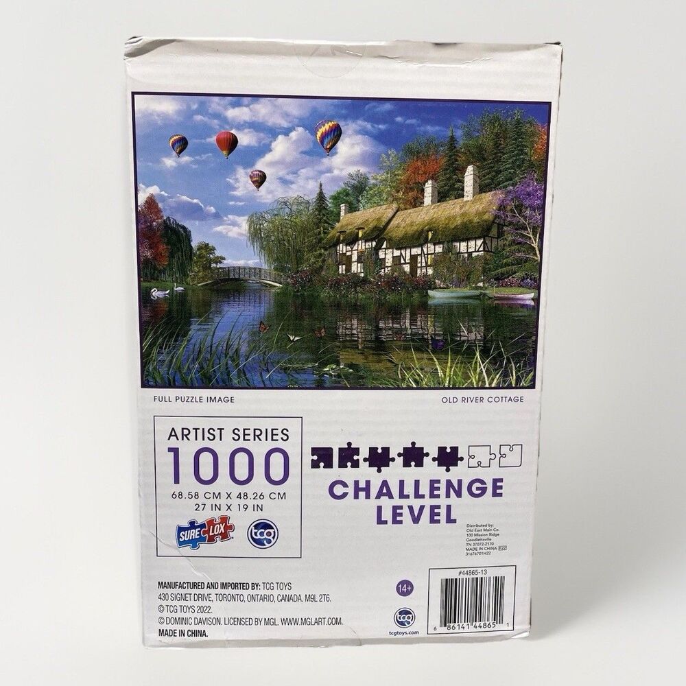 Artist Series 1000 Piece Jigsaw Puzzle 27” X 19” Hobby SureLox TCG Manor Cottage - Picture 3 of 3